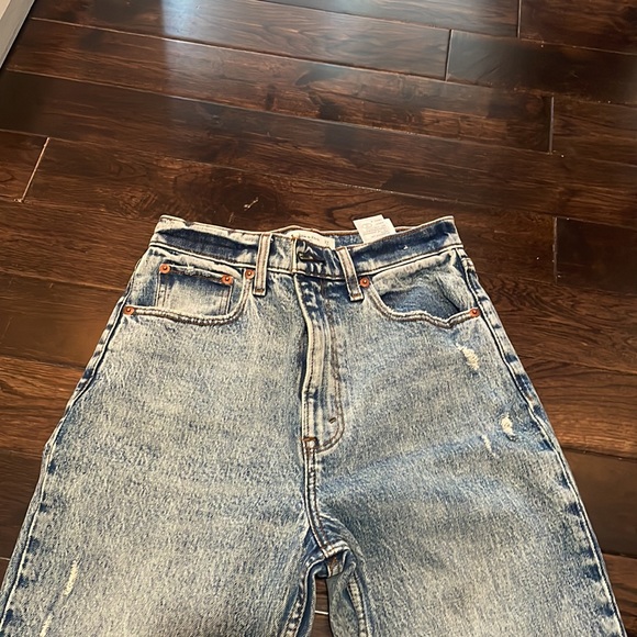 Abercrombie & Fitch acid wash The 90s straight ultra high rise jeans size 27 / 4 - Picture 6 of 12
